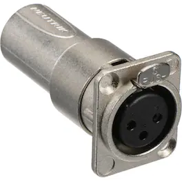 Neutrik - NA3FDM XLR 3-Pin Female to Male Feedthrough Adapter for Panel Mount