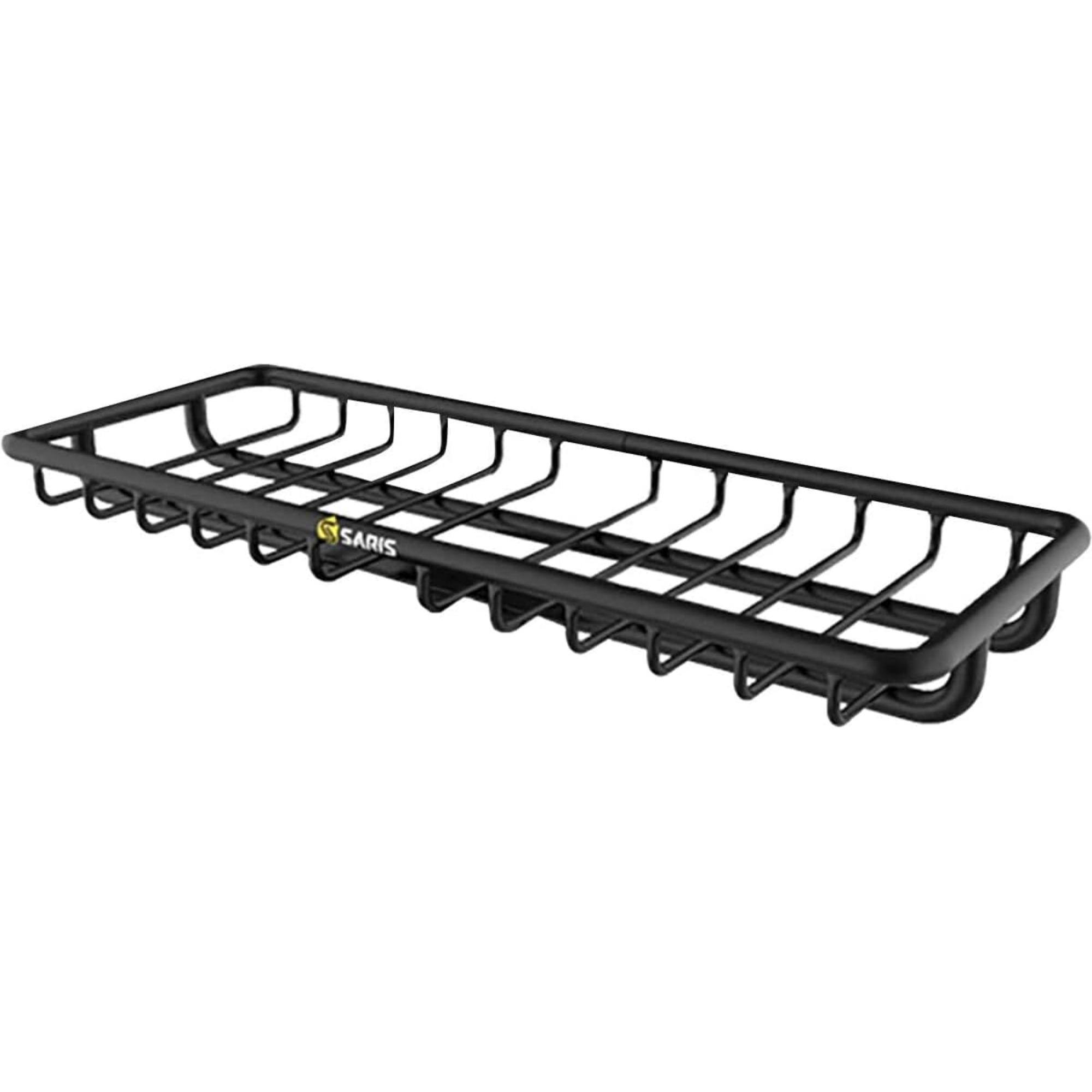 Front. Saris - MHS Cargo Basket Tray, Modular Hitch Cargo Carrier System for Cars, Trucks and SUVs - Black.