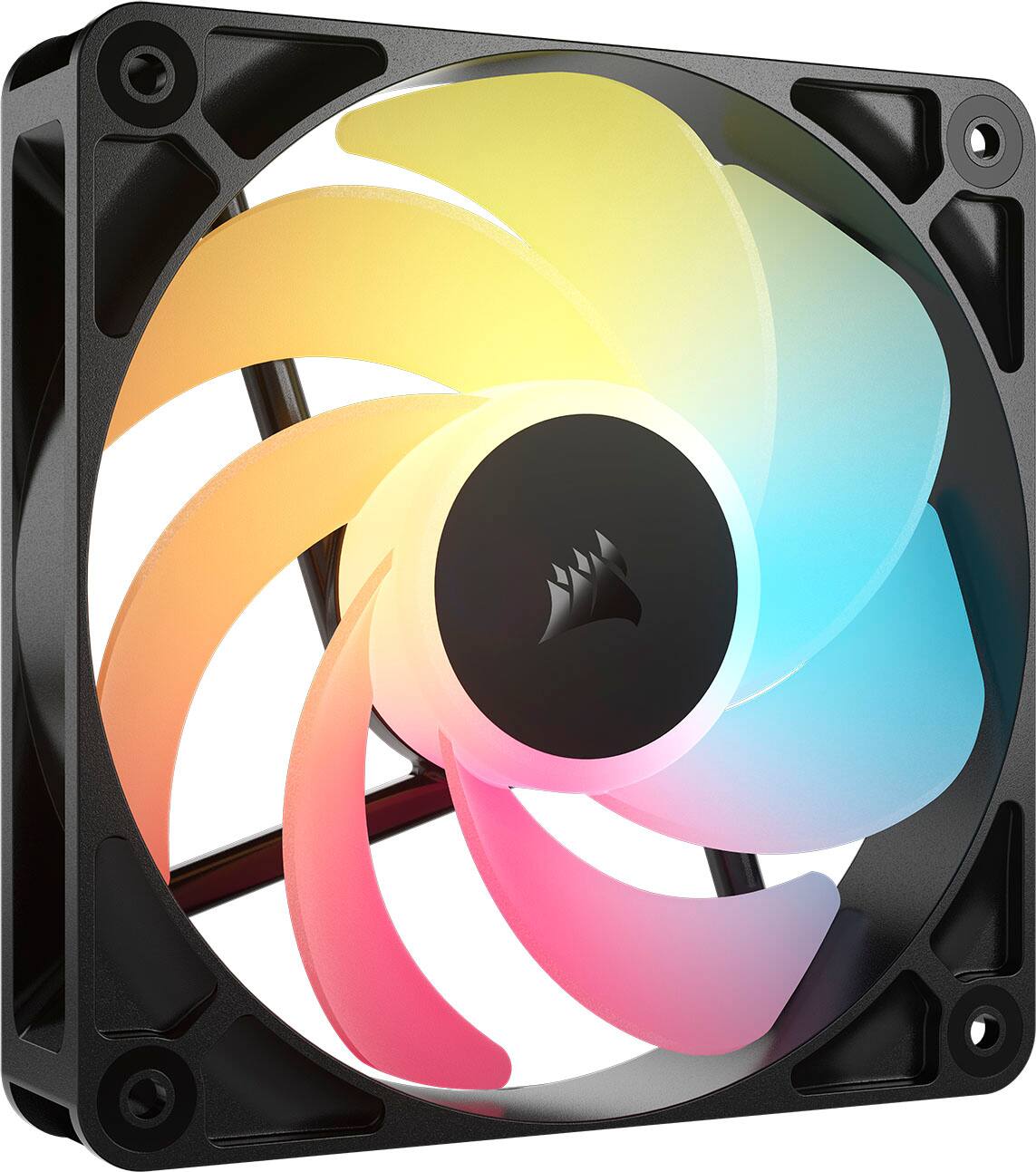 Alt View 9. CORSAIR - RS120-R ARGB 120mm PWM Fans (3-pack) - Black.
