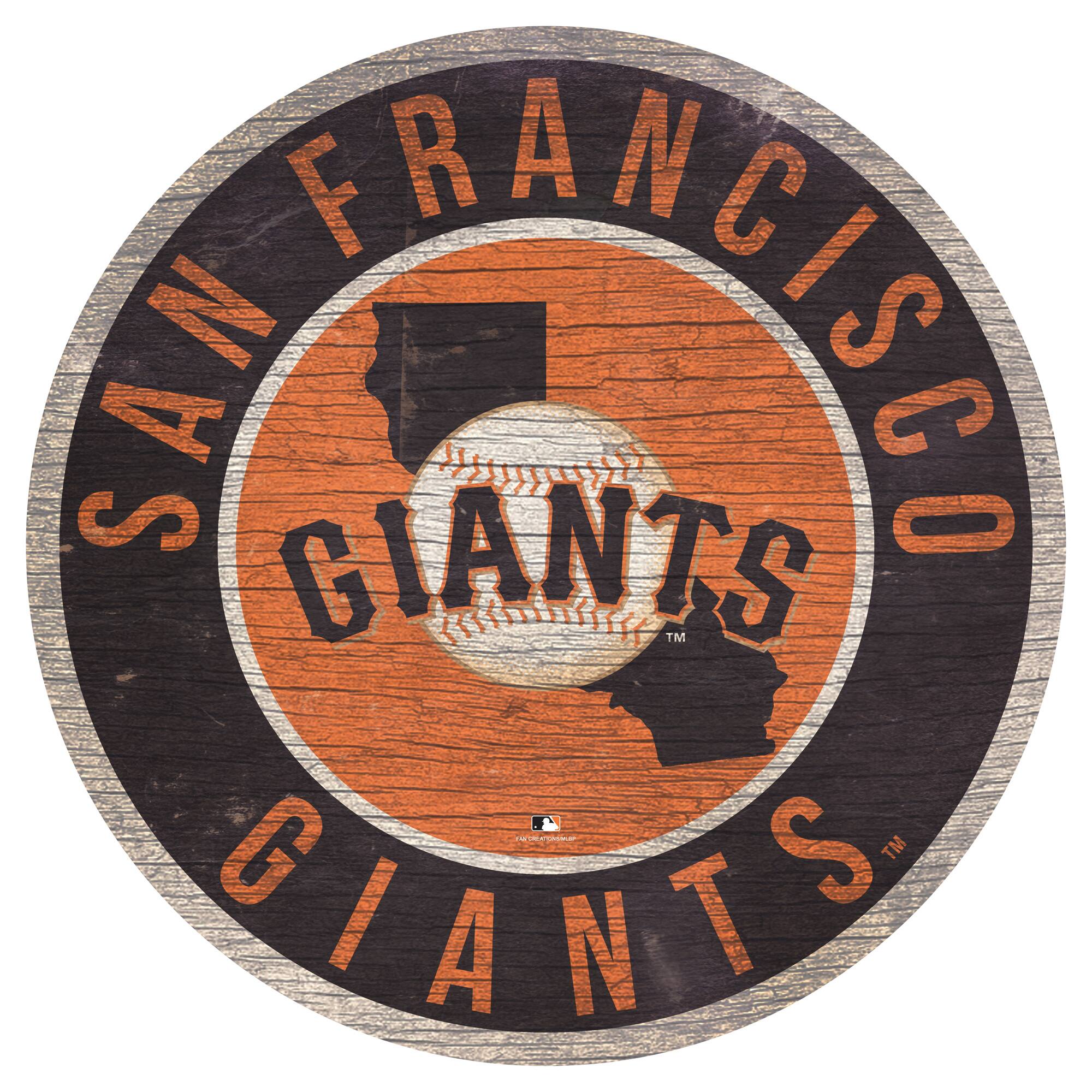 San Francisco Giants 12'' x 12'' State Circle Sign