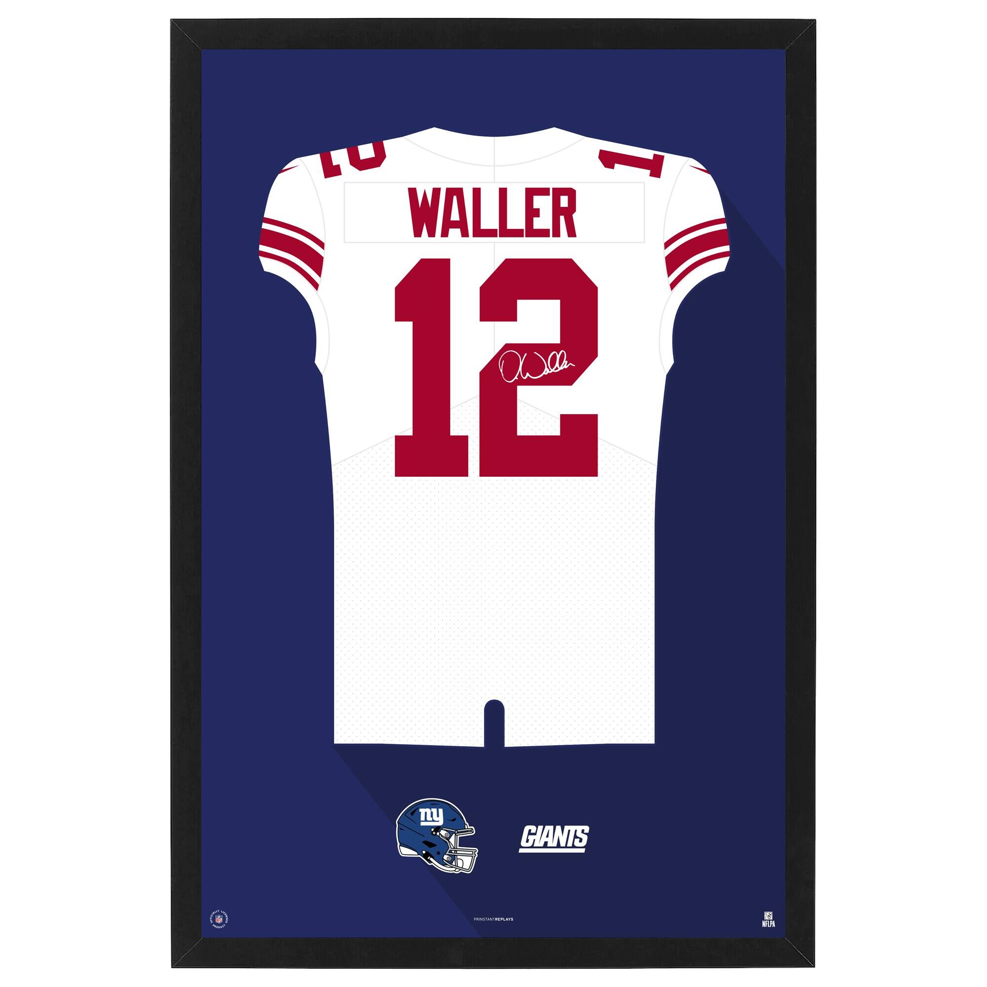 Darren Waller New York Giants Away Jersey Framed Art Print