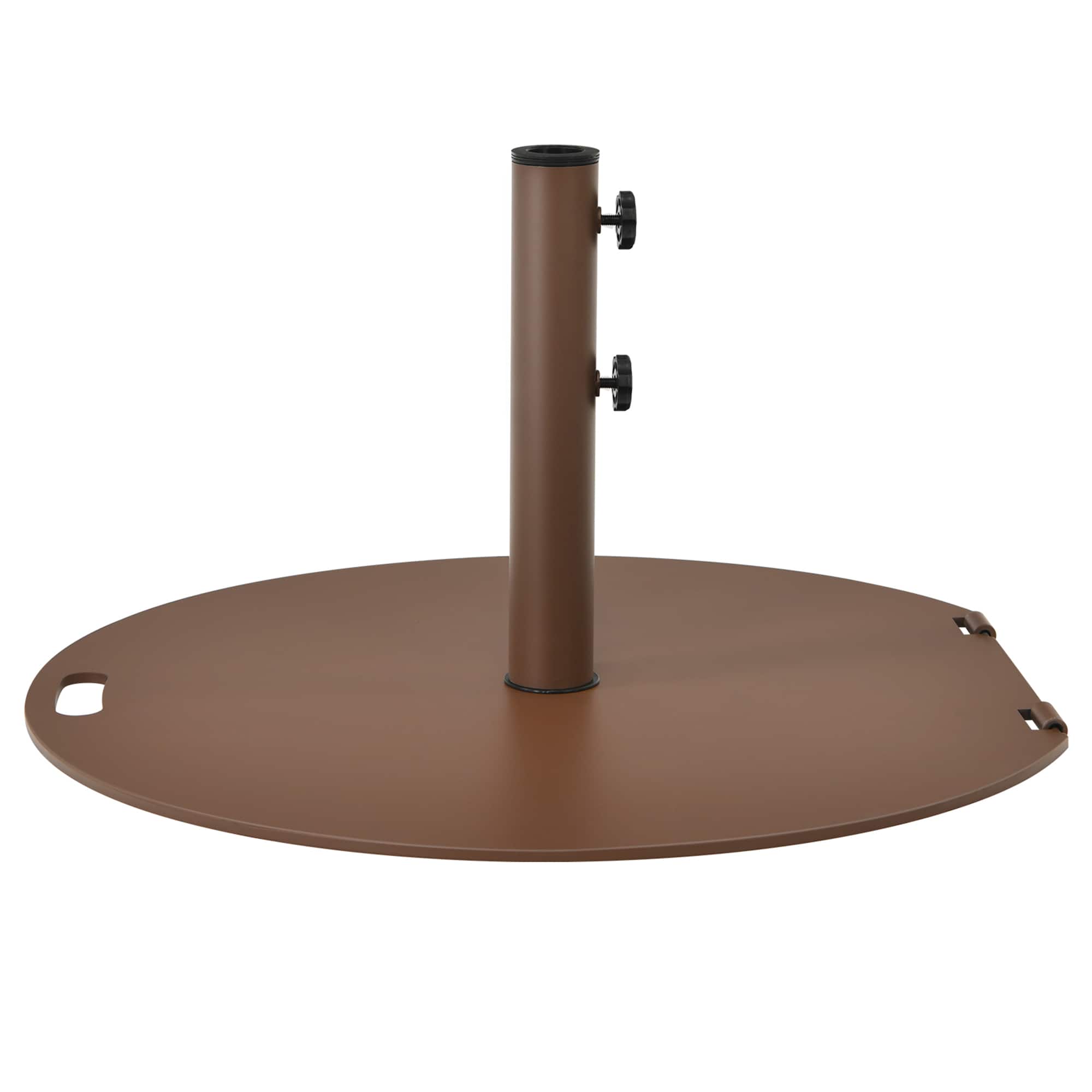 Gymax - Round Weighted Patio Umbrella Base Stand 50 lbs w/ 3 Adapters - Brown price history on PriceWatchPro
