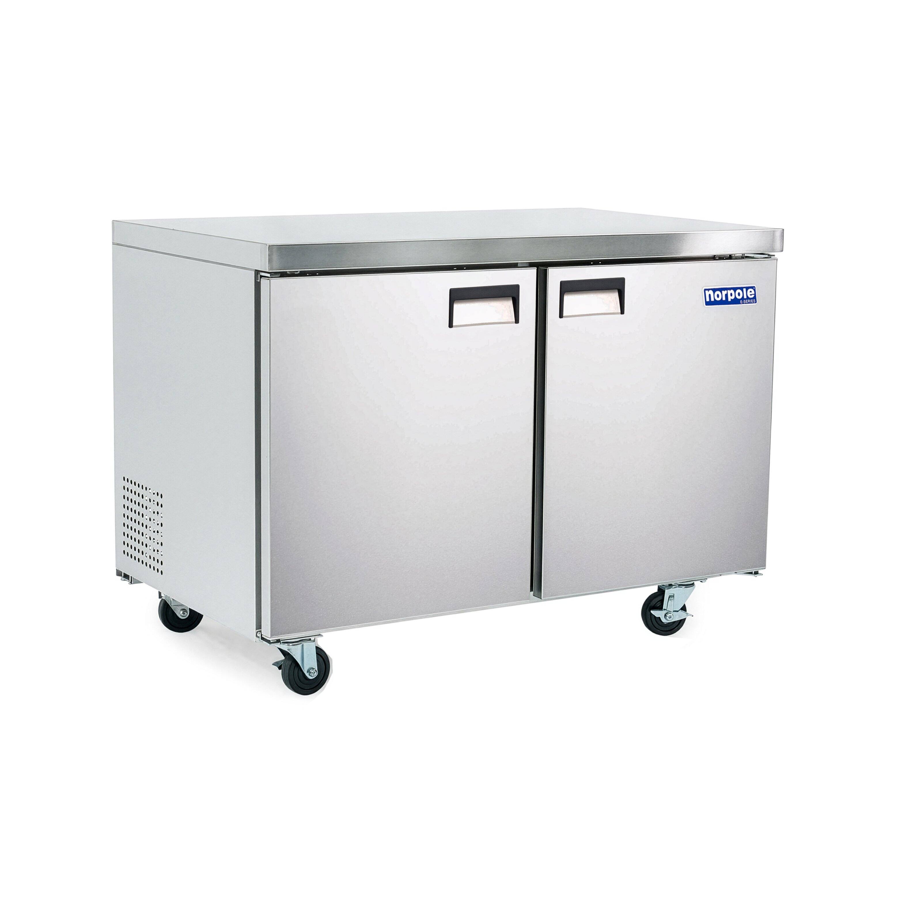Alt View 5. Magic Chef - E-Series 47 in. 12 cu. ft. Frost Free Defrost Under Counter 2 Door Upright Freezer in Stainless Steel - Stainless Steel.