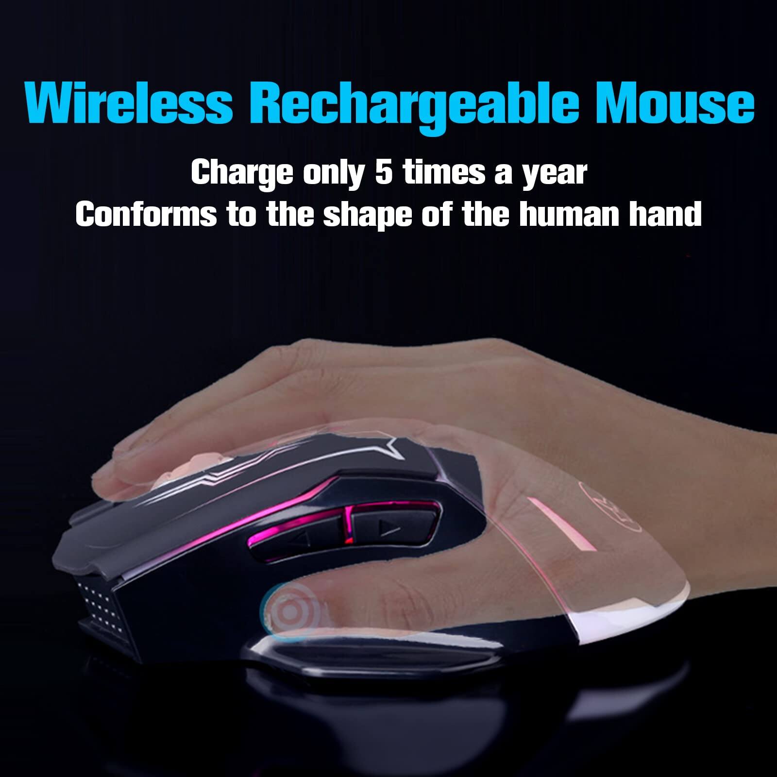 Wireless Rechargeable Mouse

Charge only 5 times a year

Conforms to the shape of the human hand
