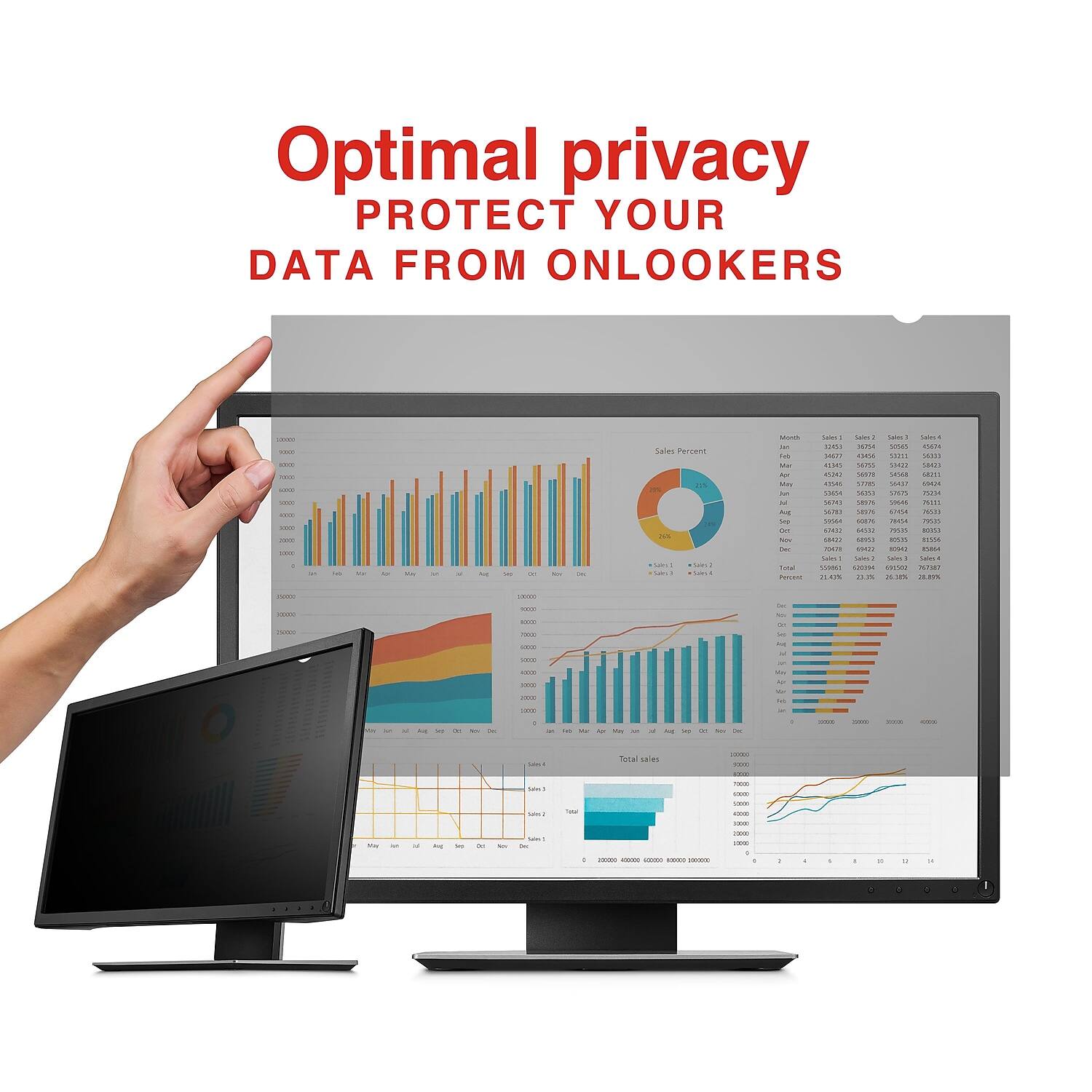 Optimal privacy  
PROTECT YOUR DATA FROM ONLOOKERS