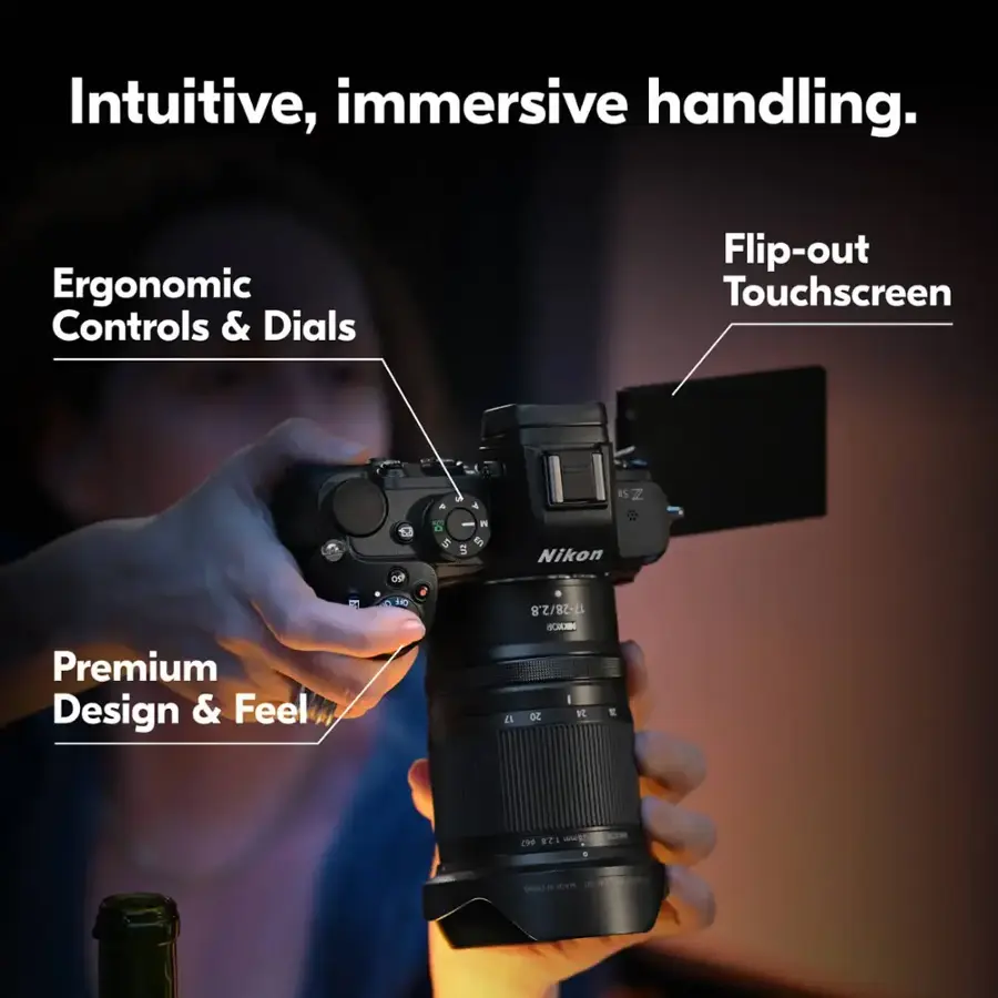 Intuitive, immersive handling. Ergonomic controls & dials. Flip-out touchscreen. Premium design & feel.