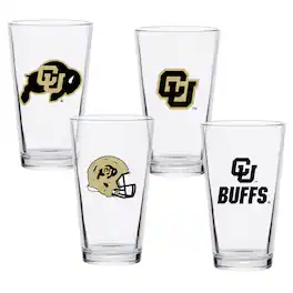 Indigo Falls - Colorado Buffaloes 16oz. Collector Pint Glass Four-Set - Multicolor
