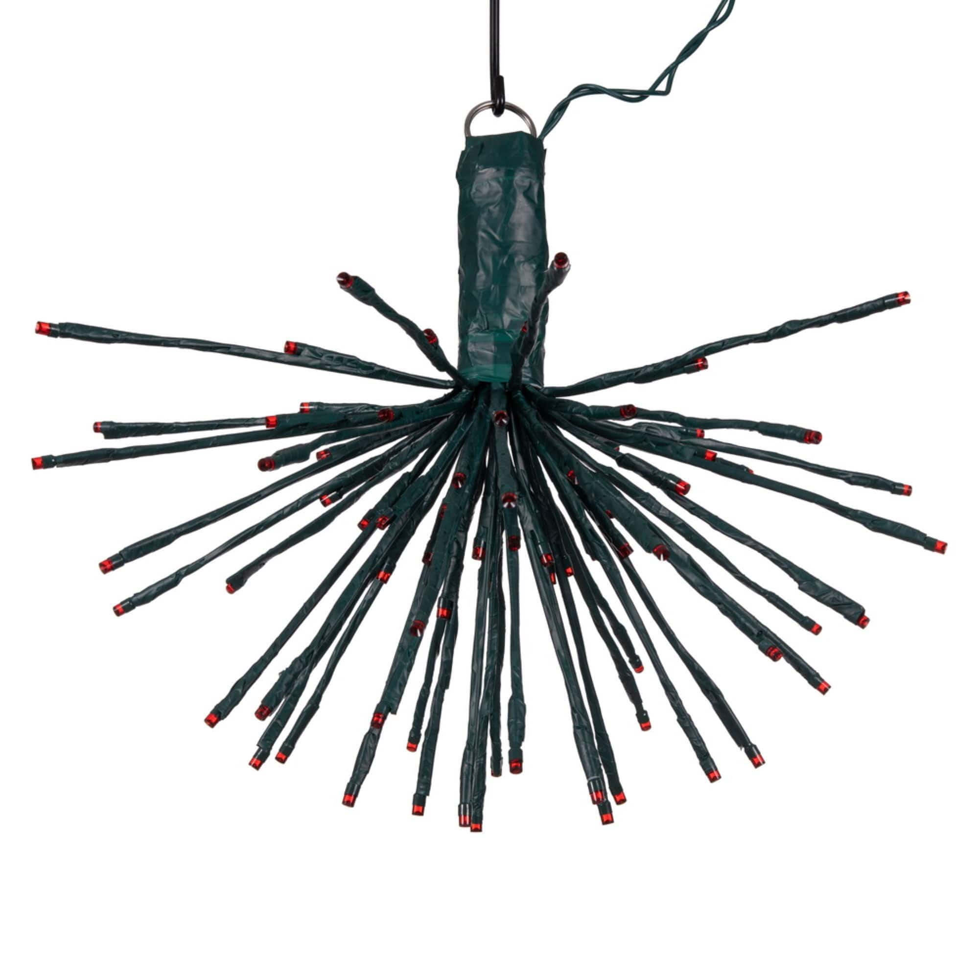 Vickerman - 80Lt x 16" Green Starburst Red 5mm LED Lights.