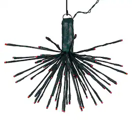Vickerman - 80Lt x 16" Green Starburst Red 5mm LED Lights.