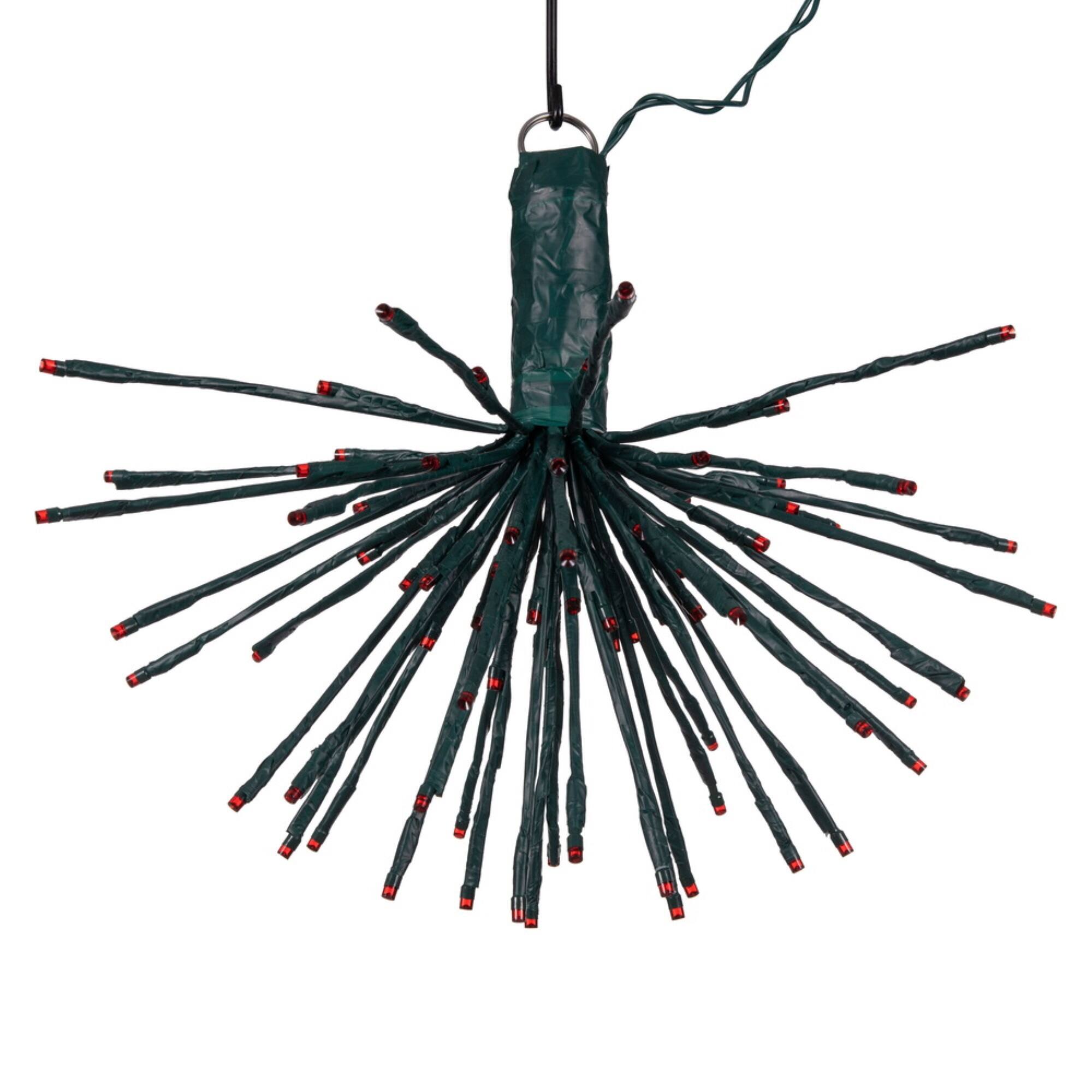 Front. Vickerman - Vickerman 80Lt x 16" Green Starburst Red 5mm LED Lights..