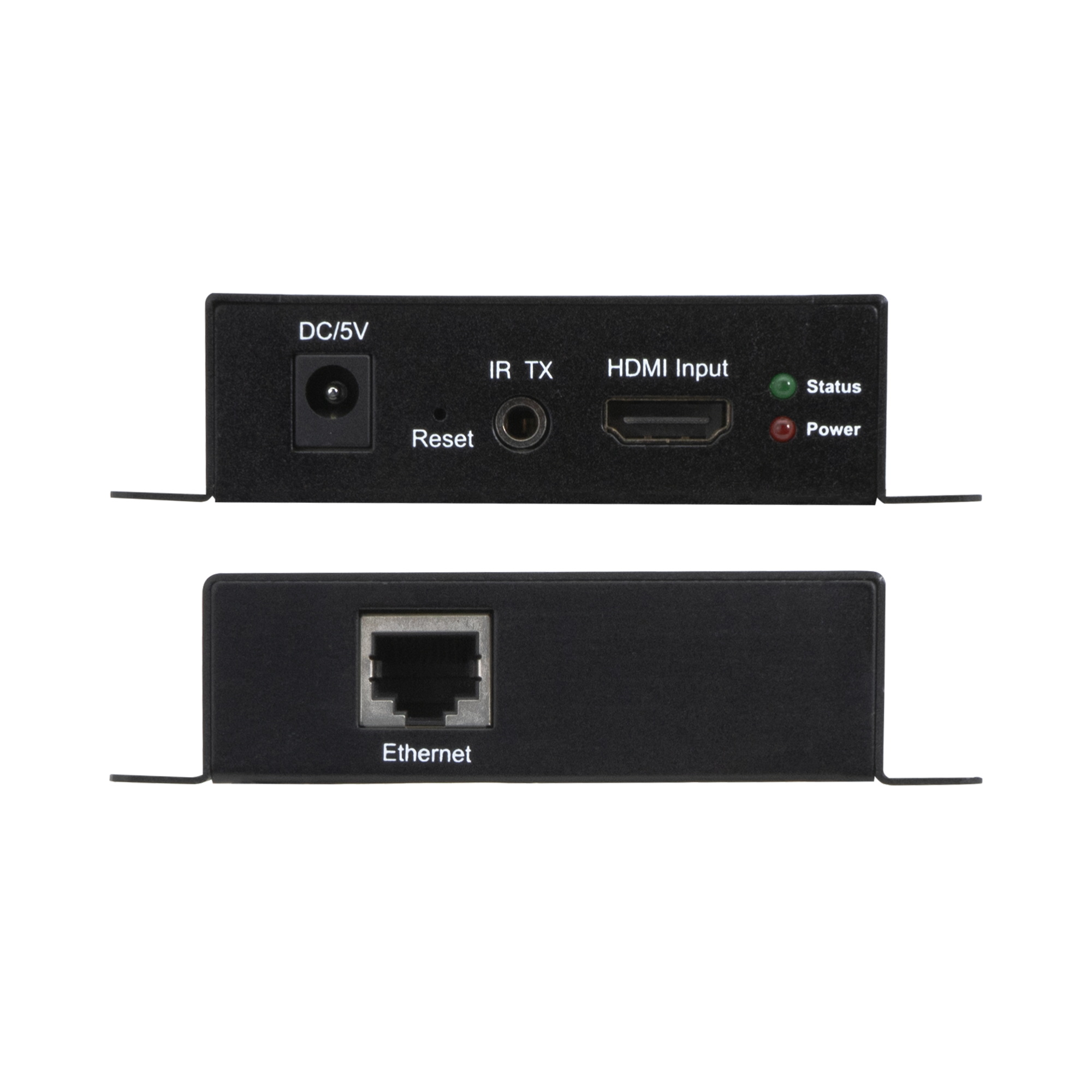 DC/5V, IR TX, HDMI Input, Status, Reset, Power, Ethernet