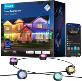 Govee - 100ft Black Permanent Outdoor String Lights Pro