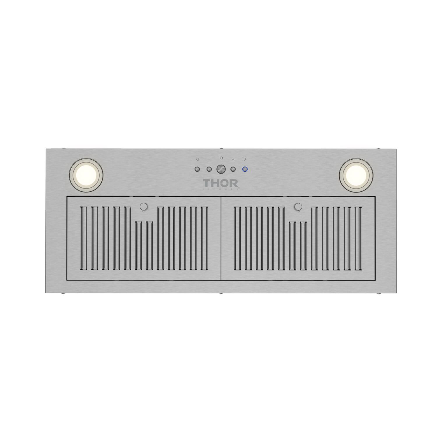 Alt View 1. Thor Kitchen - 28 Inch Convertible Range Hood Insert in Stainless Steel - Stainless steel.