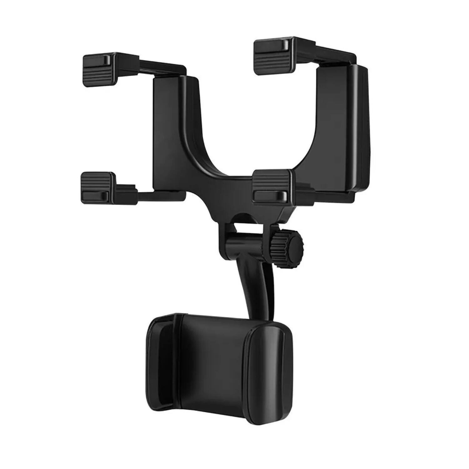 Stock Preferred - Universal 360° Rotation Car Rear View Mirror Phone Holder - Black