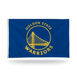 Rico Industries - Golden State Warriors NBA 3X5 Blue Indoor Outdoor Banner Flag with grommets for hanging - Multi