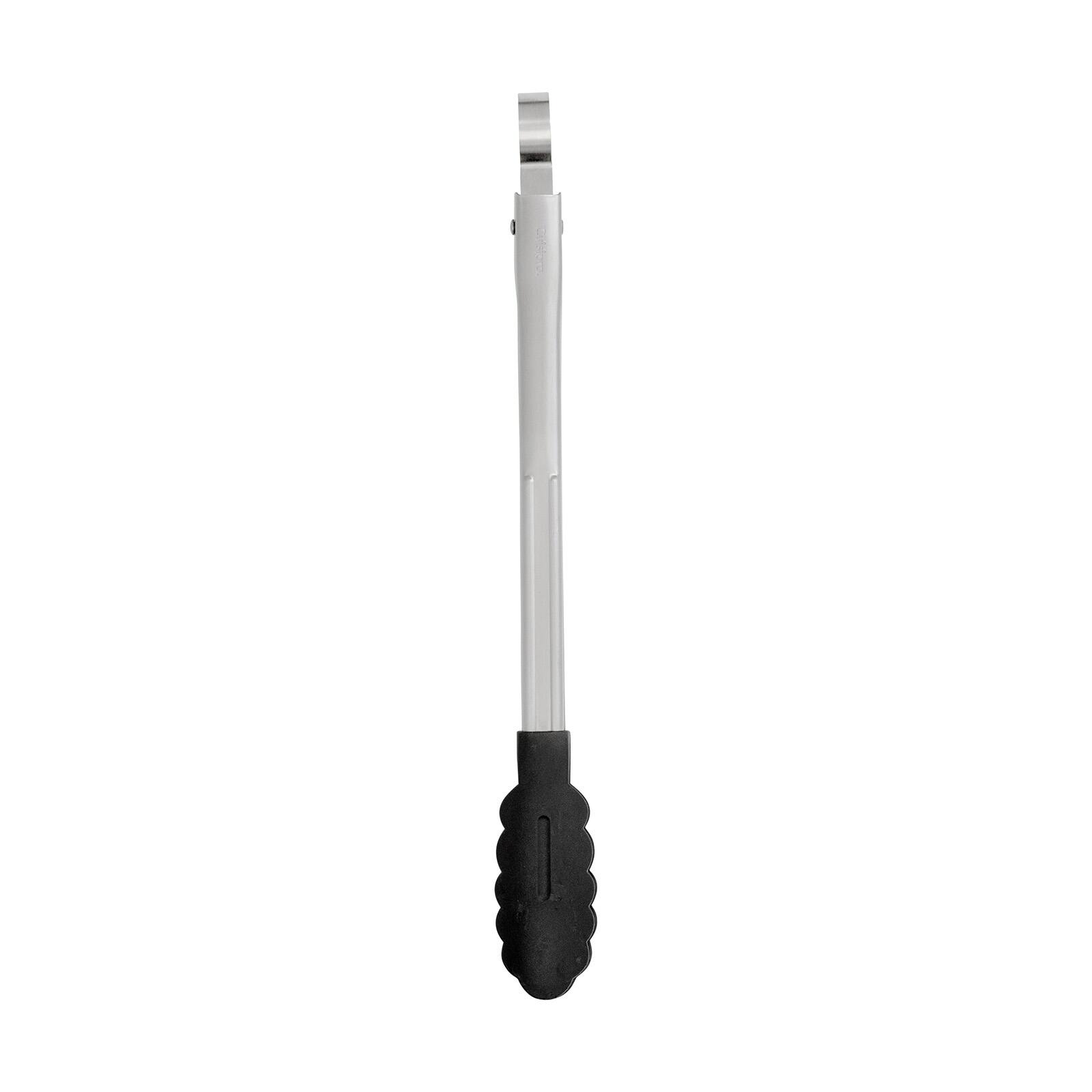 Alt View 1. Cuisipro - 12 Inch Nonstick Nylon Locking Tongs - Silver.