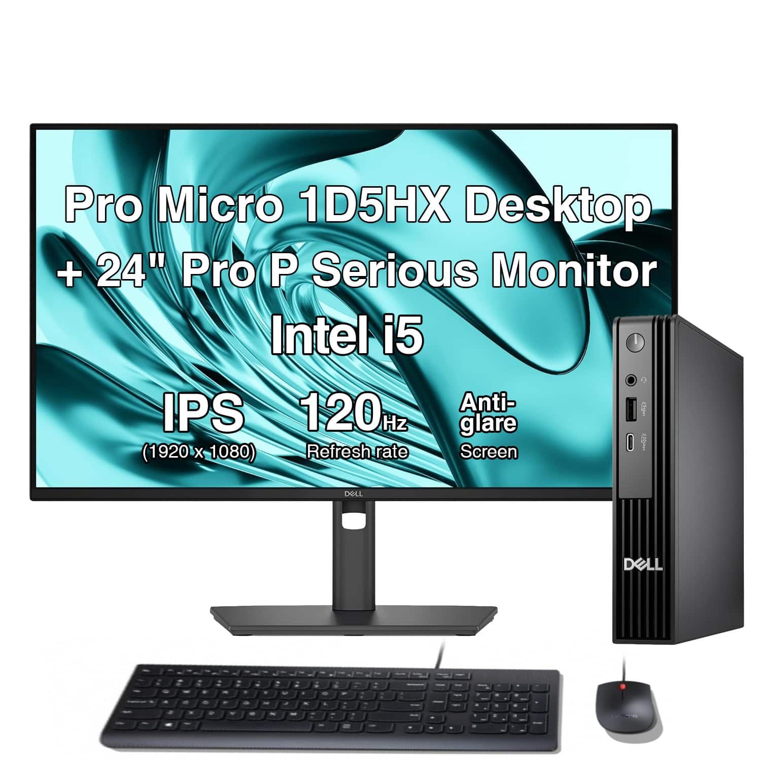 "Dell - Upgraded - Pro Micro Mini Desktop (i5-14500T, 16GB, 512GB SSD, Intel UHD 770, Win 11 Pro)with 24"" monitor 1Pack - Black" price history on PriceWatchPro