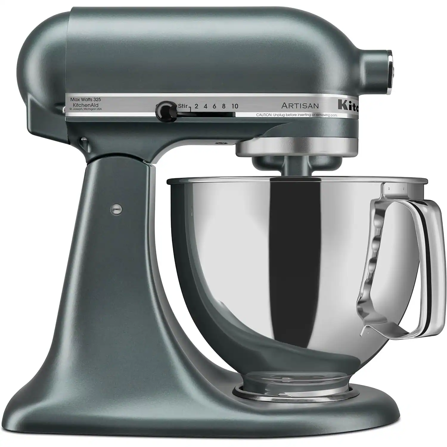 Max Watts 325
KitchenAid
Stir 1 2 3 4 5 6 7 8 9 10
ARTISAN
CAUTION: Unplug before inserting or removing parts.