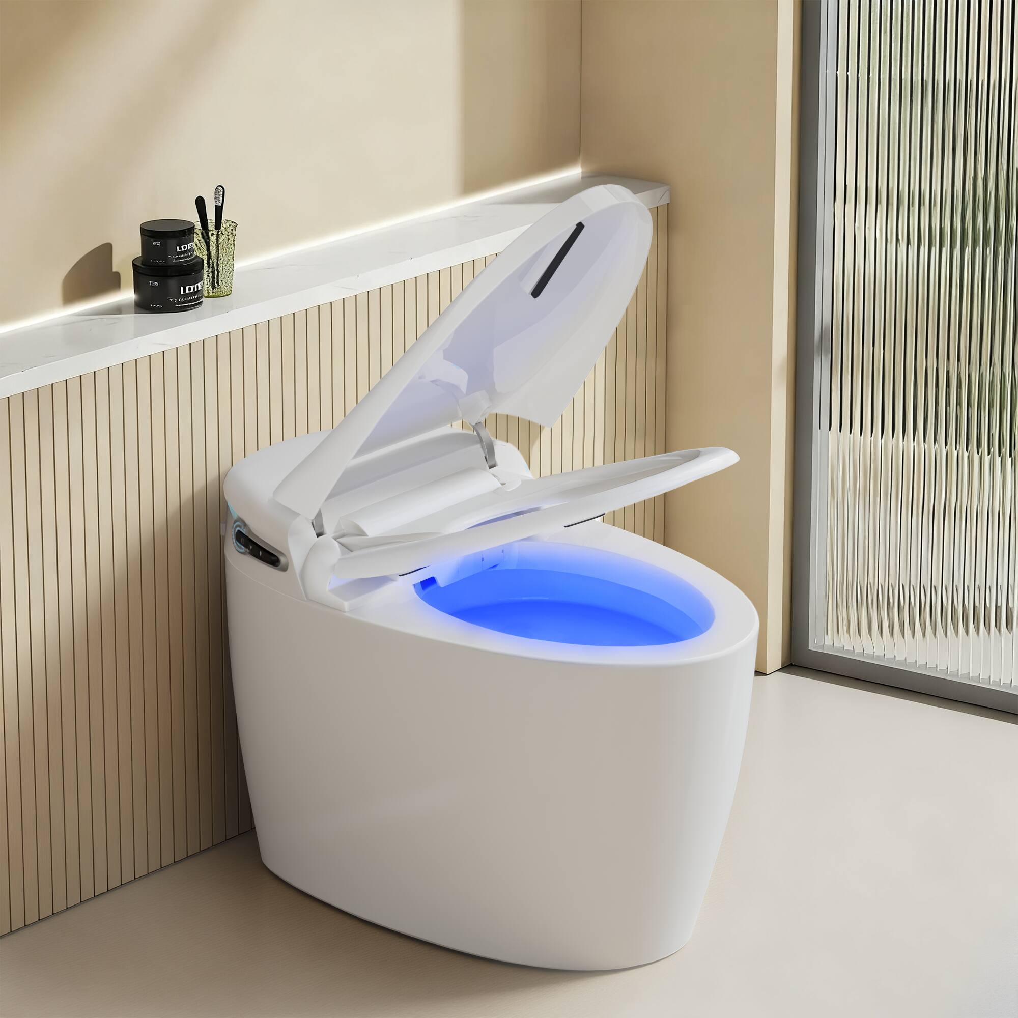 Dyonery - Smart Toilet: Automatic lid opening + sitz bath cleaning + warm air drying + UV , providing full-process - White