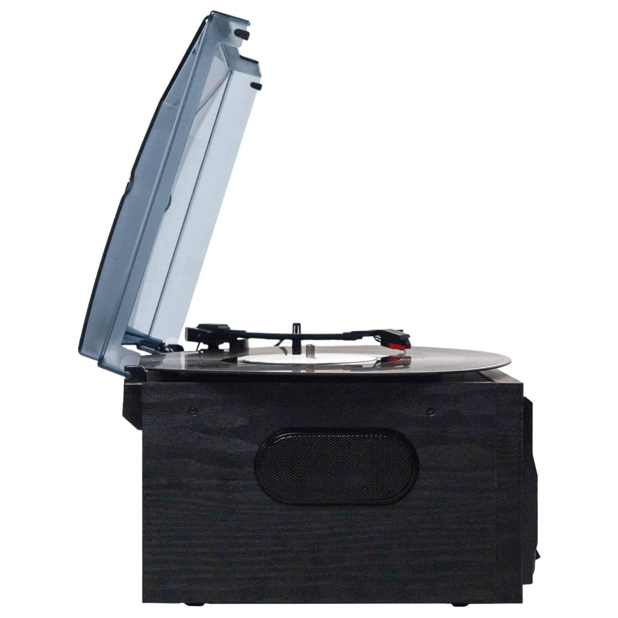 Alt View 2. Victor Audio - Cosmopolitan 8-in-1 Turntable Music Center with Bluetooth, USB & Cassette - Black.