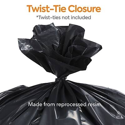 Twist-Tie Closure  
*Twist-ties not included  

Made from reprocessed resin