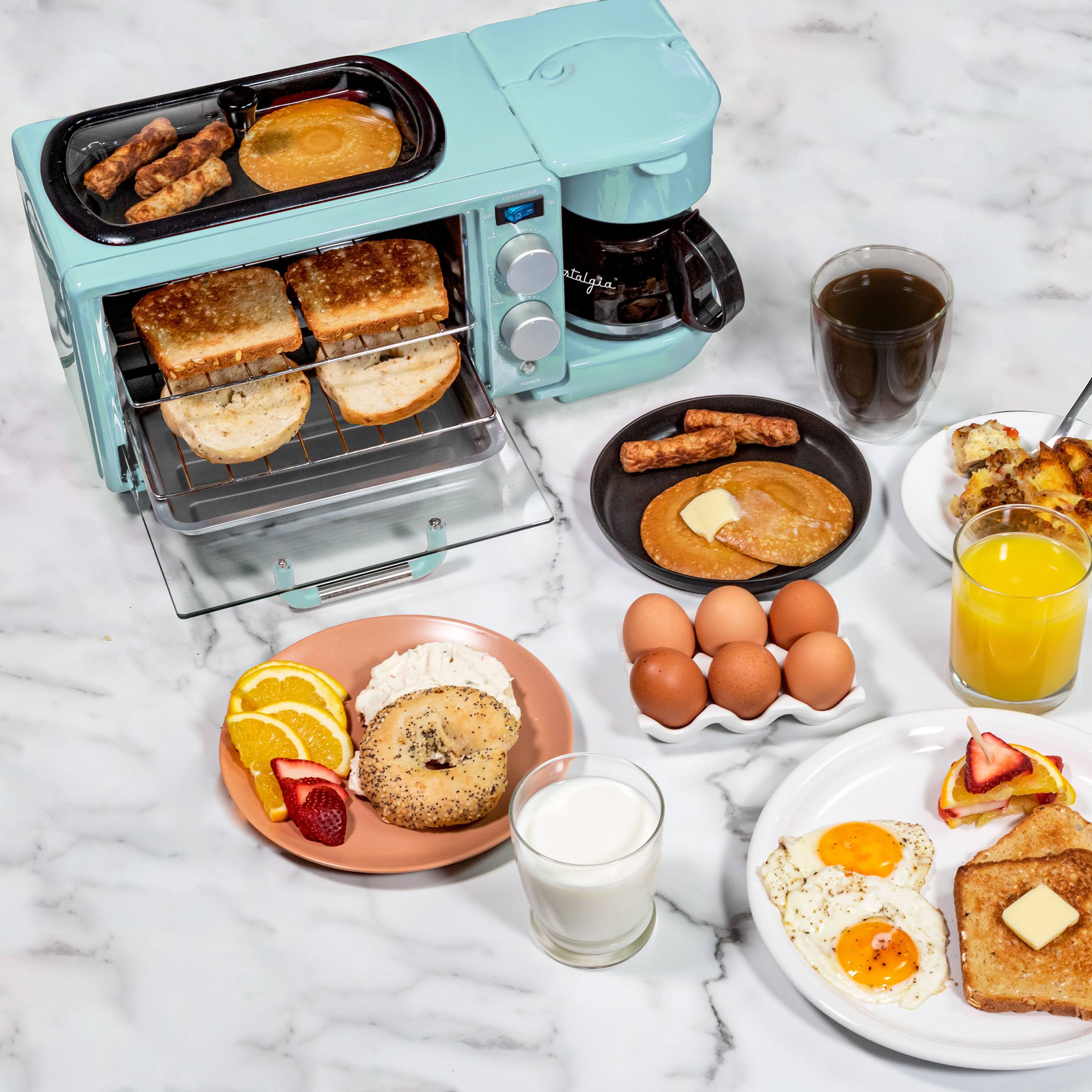 Alt View 5. Nostalgia - Retro 3-in-1 Breakfast Station - Aqua - Aqua.