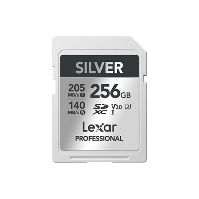 Lexar - 256GB SDXC UHS-I Memory Card – U3 V30, Up to 205MB/s Read, 140MB/s Write, 4K UHD Video Recording, Durable & Reliable