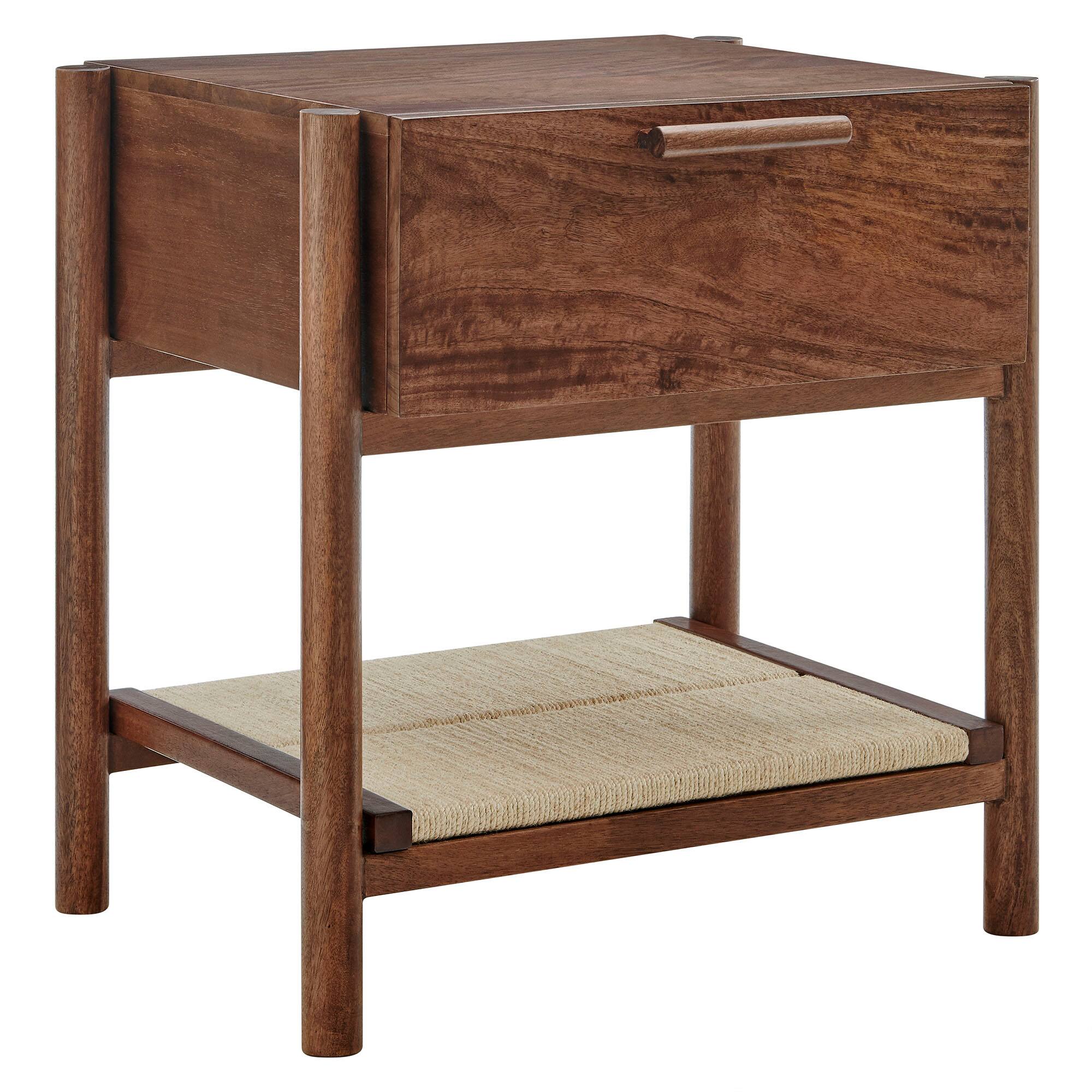 Angle. Modway - Oswin 1-Drawer Wood Nightstand by Modway - Walnut.