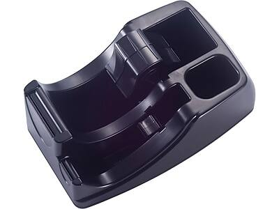 Front. Officemate - 2-in-1 Deluxe Desktop Dispenser, - Black.