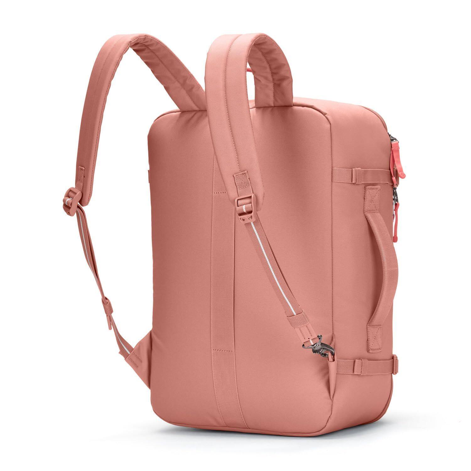 Back. Pacsafe - GO 34L Carry-on Backpack, Rose - Rose.