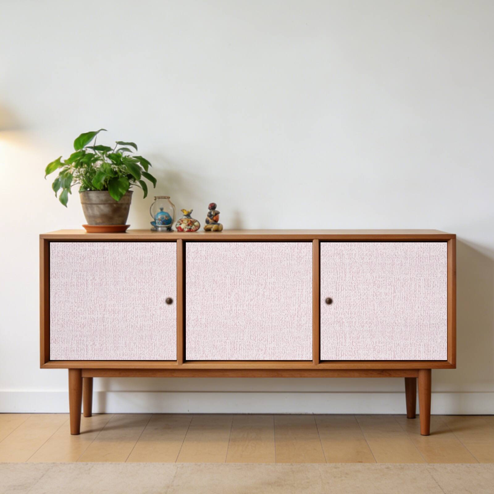 Alt View 4. Unique Bargains - Grasscloth Linen Textured Wallpaper 60cm x 10m/24x394" Waterproof Peel & Stick for Furniture, Kitchen, Living Room - Light Pink.