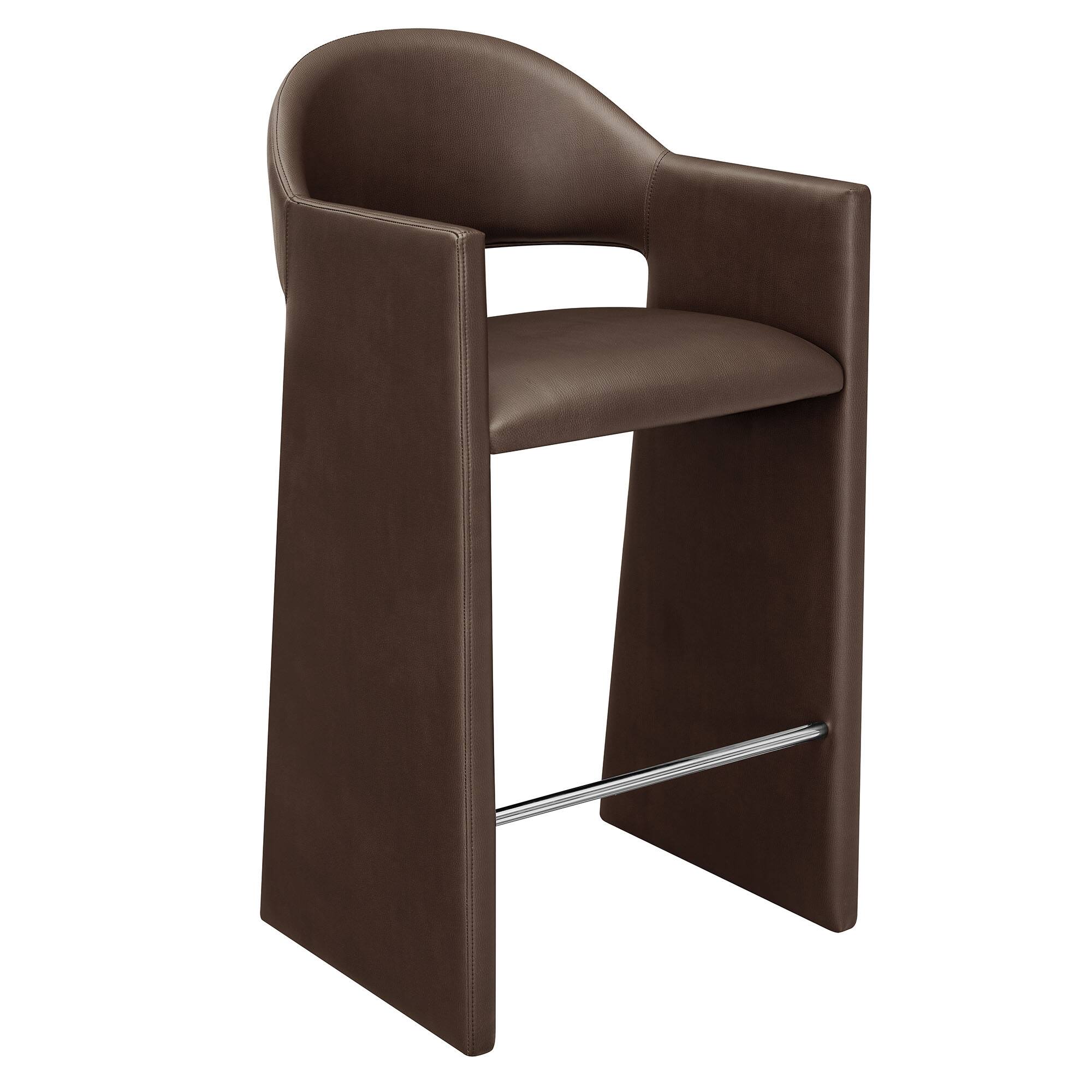 Angle. Modway - Talia 41 Inch Vegan Leather Bar Stool by Modway - Espresso.