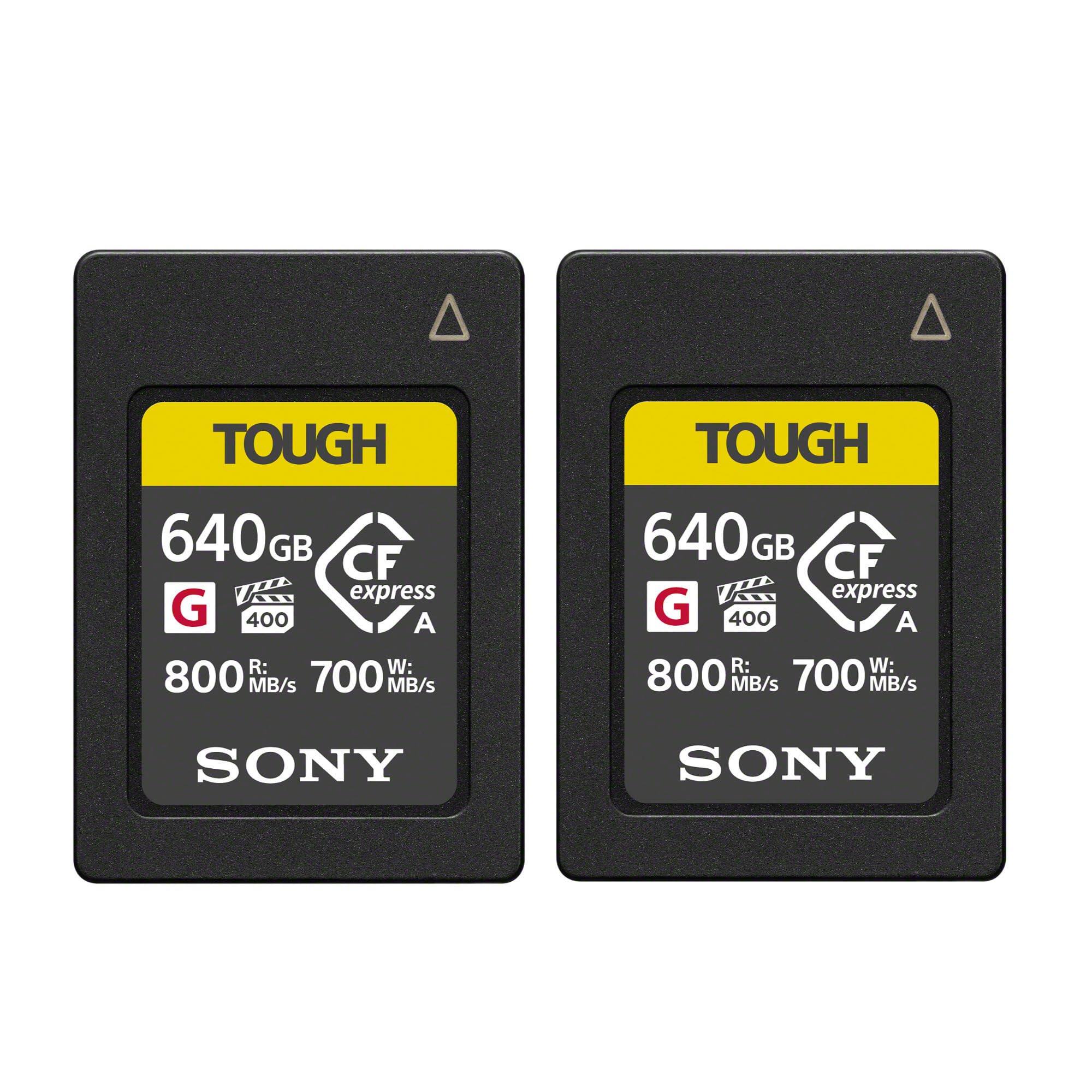 TOUGH  
640GB CF express G 400 A  
R: 800 MB/s  
W: 700 MB/s  
SONY