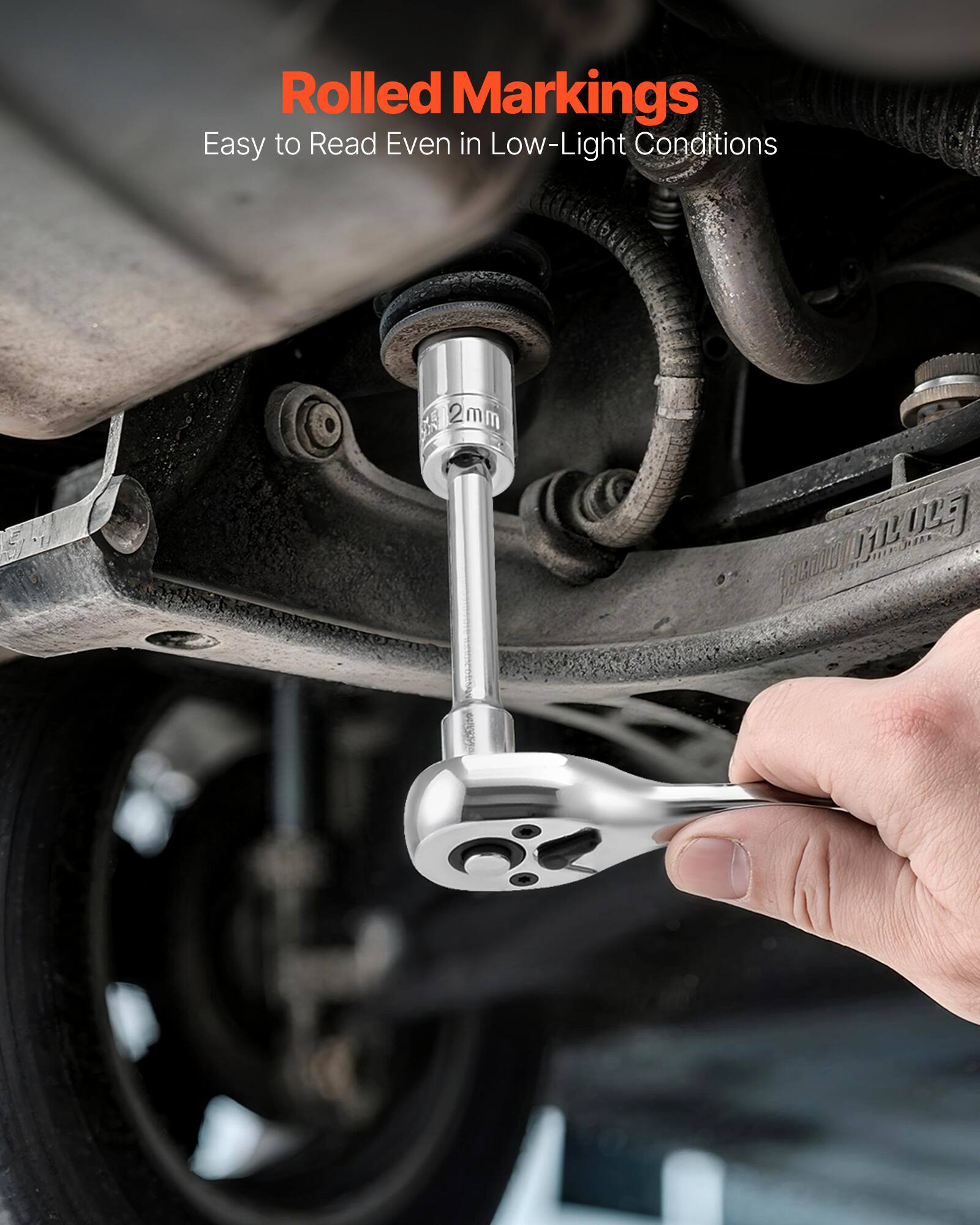 Rolled Markings  
Easy to Read Even in Low-Light Conditions