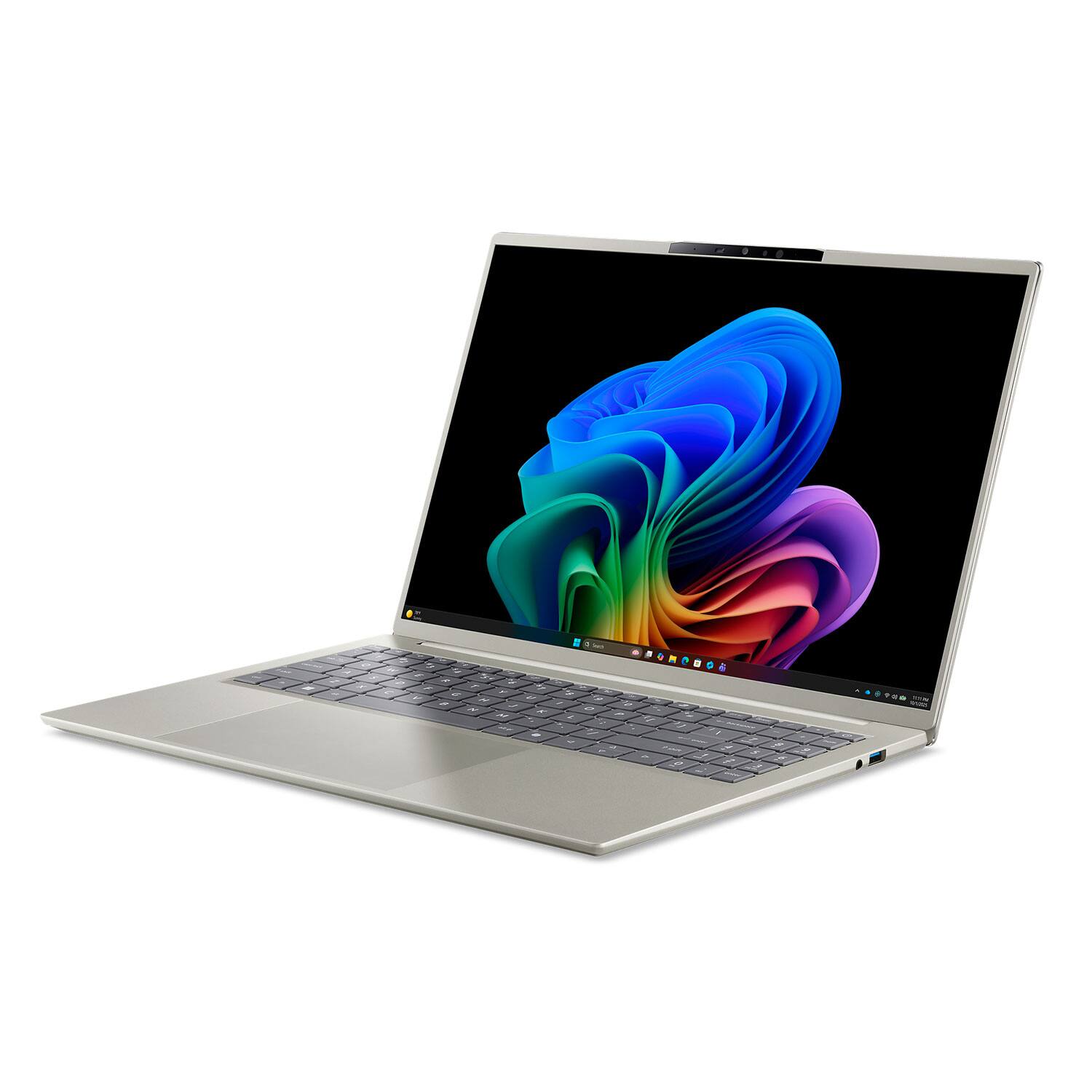 Alt View 16. Acer - Swift Go 16 AI - Copilot+ PC - 16" OLED Touch Laptop - Intel Core Ultra 7 355 2026 - 16GB Memory – 1TB Storage - Vapor Silver.
