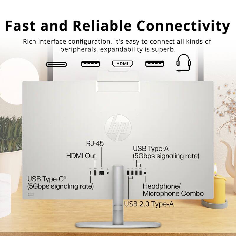Fast and Reliable Connectivity

Rich interface configuration, it's easy to connect all kinds of peripherals, expandability is superb.

- HDMI Out (5Gbps signaling rate)
- RJ-45
- USB Type-A (5Gbps signaling rate)
- USB Type-C (5Gbps signaling rate)
- Headphone/Microphone Combo
- USB 2.0 Type-A