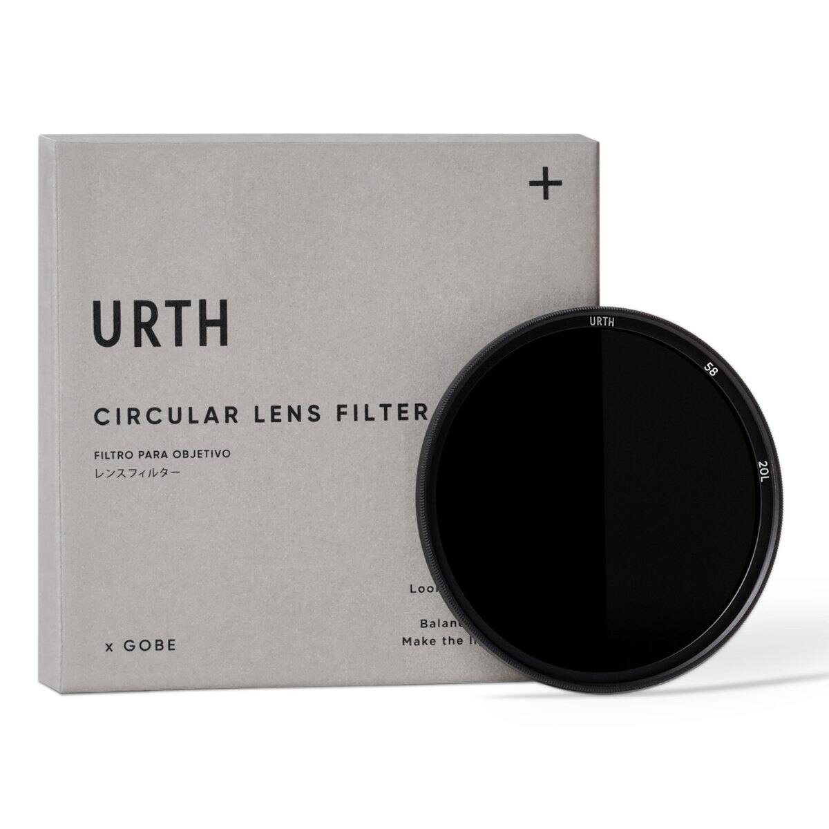 URTH  
CIRCULAR LENS FILTER  
FILTRO PARA OBJETIVO  
レンズフィルター  

x GOBE  

58  
20L  

Look  
Balance  
Make the light