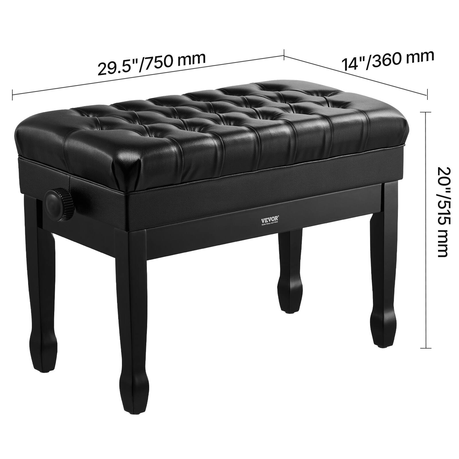 29.5" / 750 mm  
14" / 360 mm  
20" / 515 mm