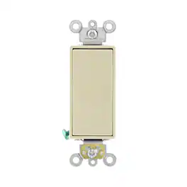 Leviton - Decora 20 amps Single Pole Rocker AC Quiet Switch 1 pk - Ivory