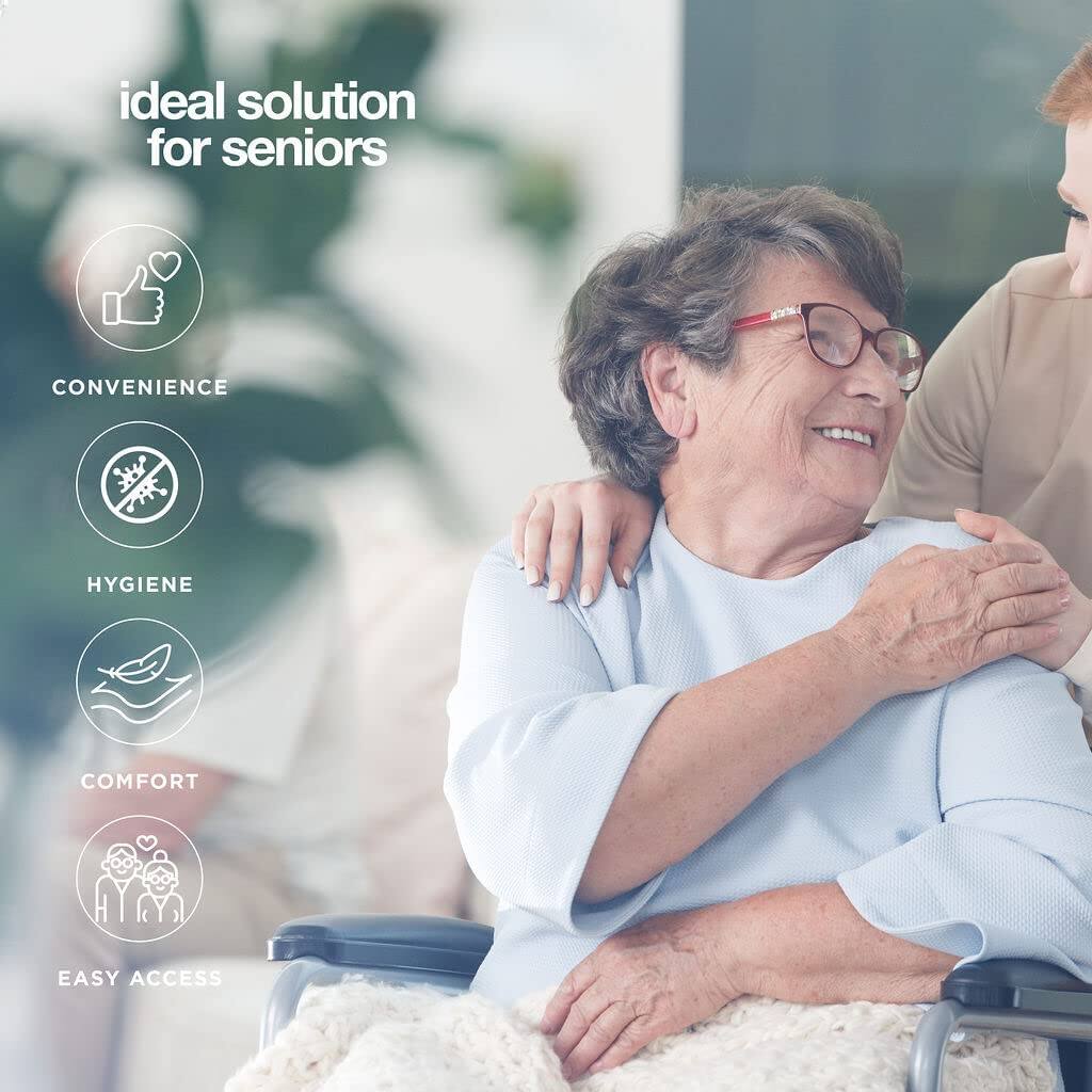 ideal solution for seniors

- CONVENIENCE
- HYGIENE
- COMFORT
- EASY ACCESS