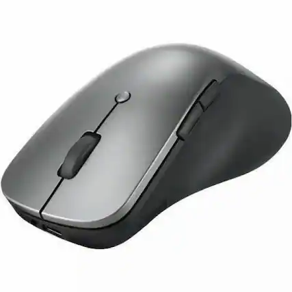 Front. Lenovo - Lenovo Professional Bluetooth Rechargeable Mouse - Optical - Wireless - Bluetooth - Rechargeable - Storm Gray - 4000 dpi - Storm Gray.