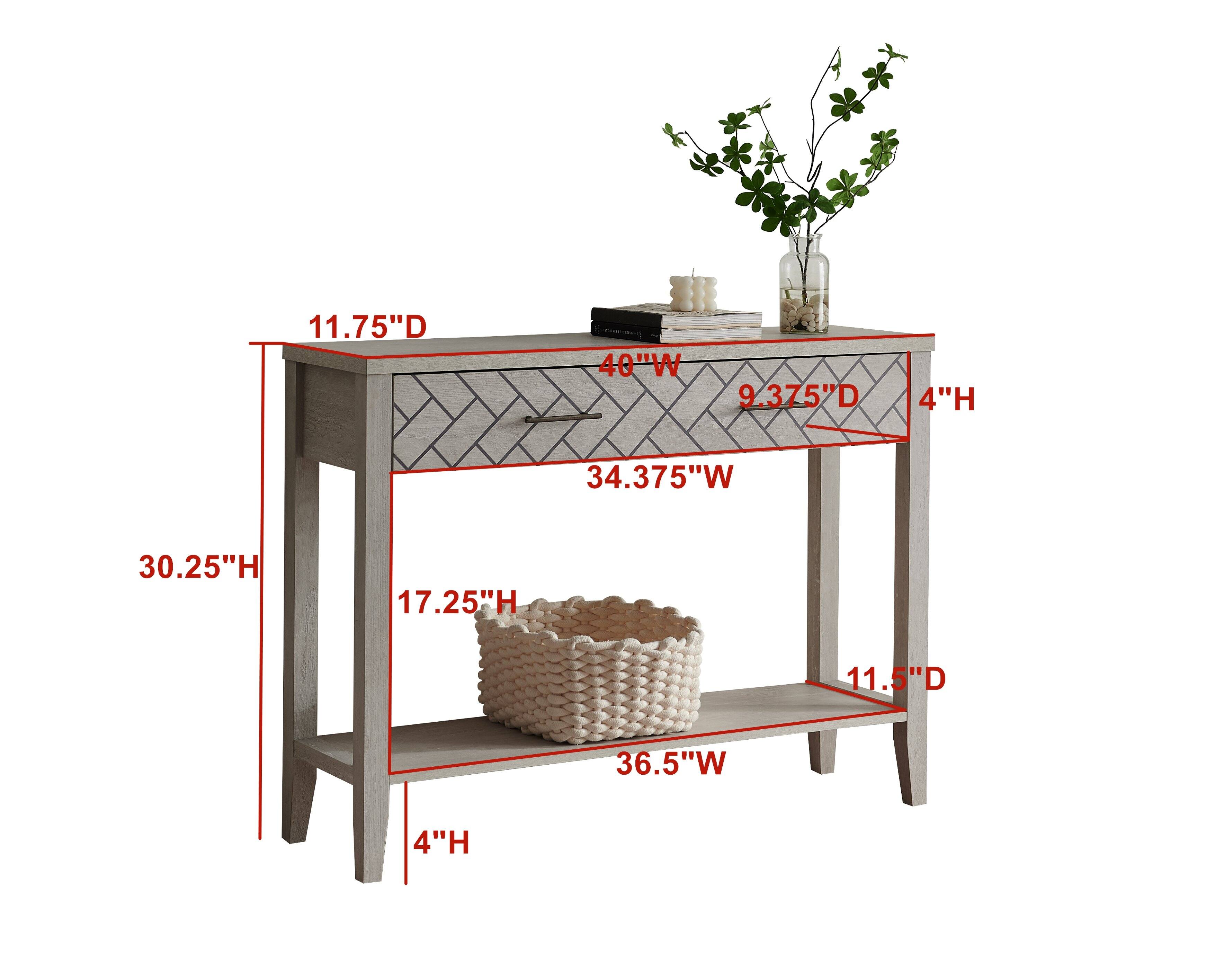 - 11.75" D
- 40" W
- 9.375" D
- 4" H
- 34.375" W
- 30.25" H
- 17.25" H
- 11.5" D
- 36.5" W
- 4" H