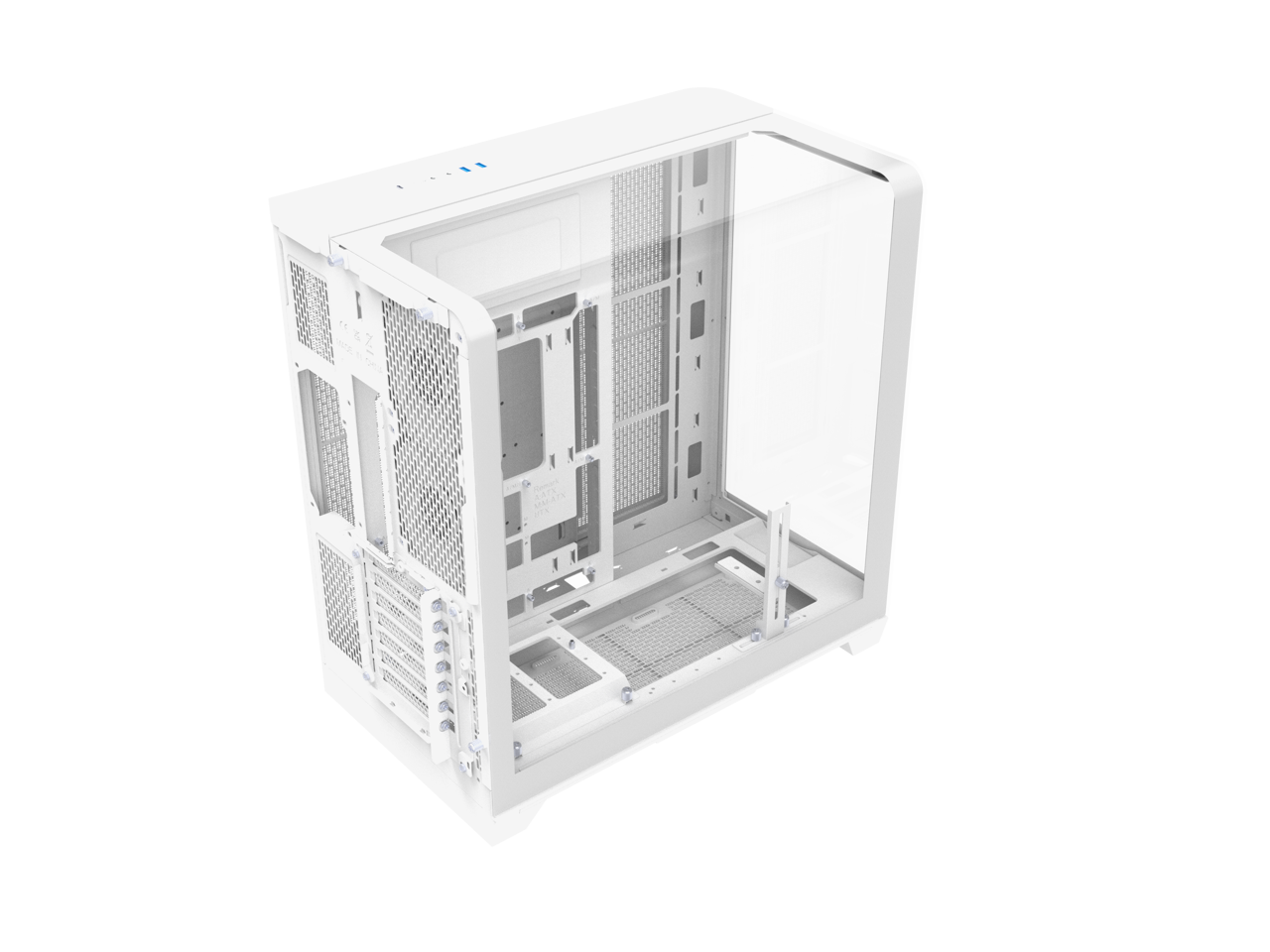 Alt View 3. Thermaltake - Thermaltake View 390 TG Mid Tower, 2x120mm Fans, 360mm Rad, 460mm GPU, Snow - Snow.