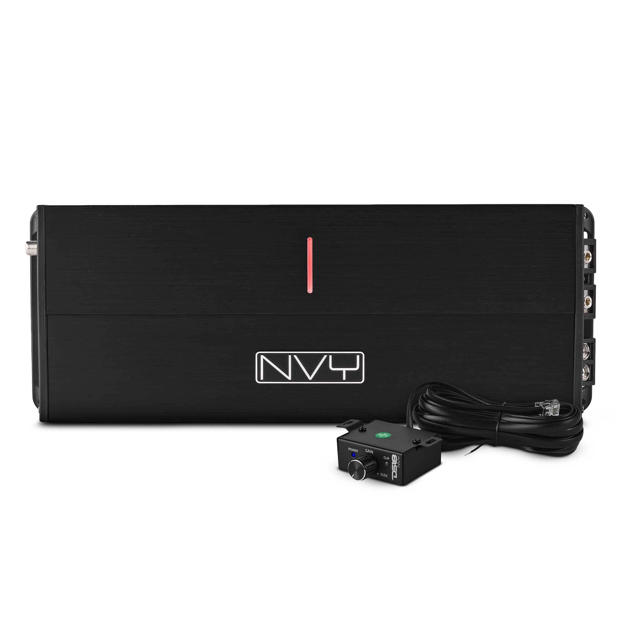 DS18 Audio - Monoblock Compact Class D Car Amplifier With Remote Level Control and Hi-Level Input | 900W RMS at 4 Ohm - Black