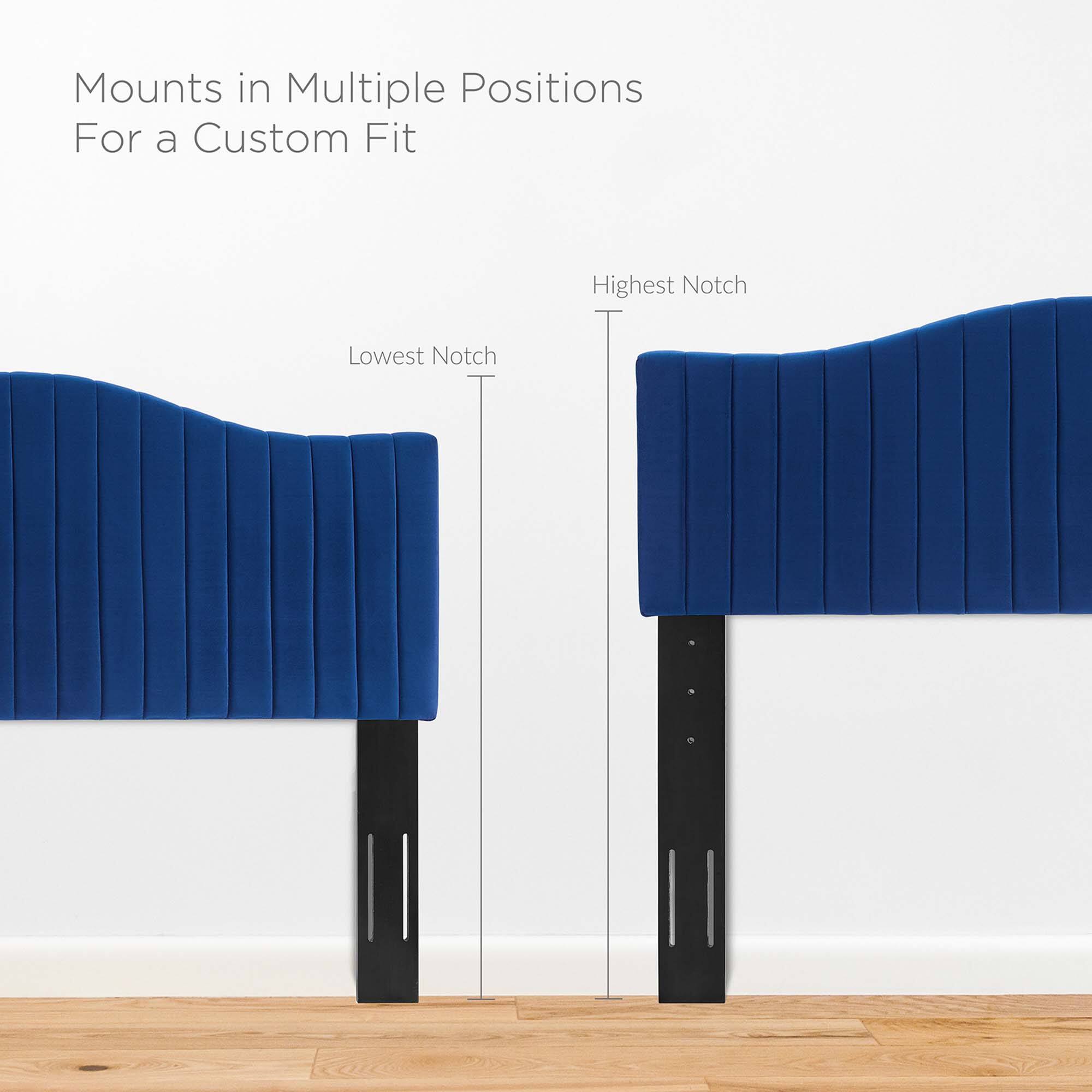 Mounts in Multiple Positions  
For a Custom Fit  

Highest Notch  
Lowest Notch