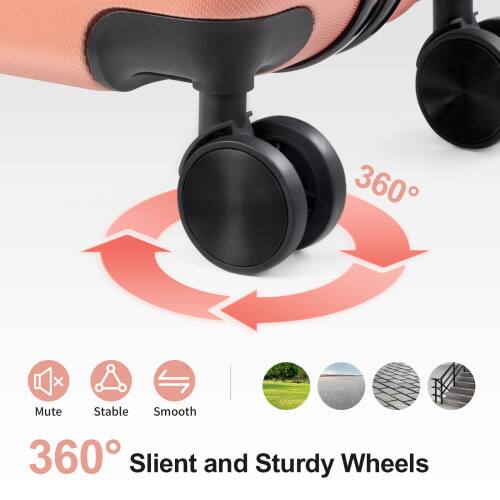 360° Mute Stable Smooth  
360° Silent and Sturdy Wheels
