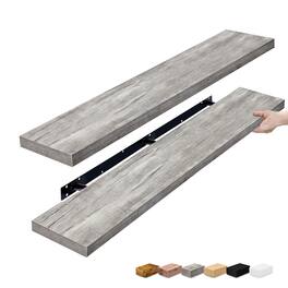 Sorbus - Floating Shelves for Wall - 55 Inch Extra-Long Bathroom Shelves, Floating Shelf with Hidden Brackets (2 Pack) - Gray