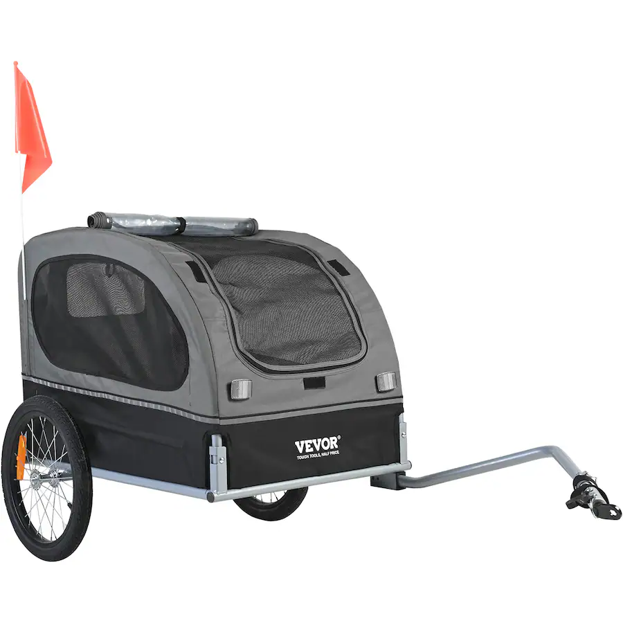 VEVOR Dog Bike Trailer, Supports up to 88 lbs, Pet Cart Bicycle Carrier ...
