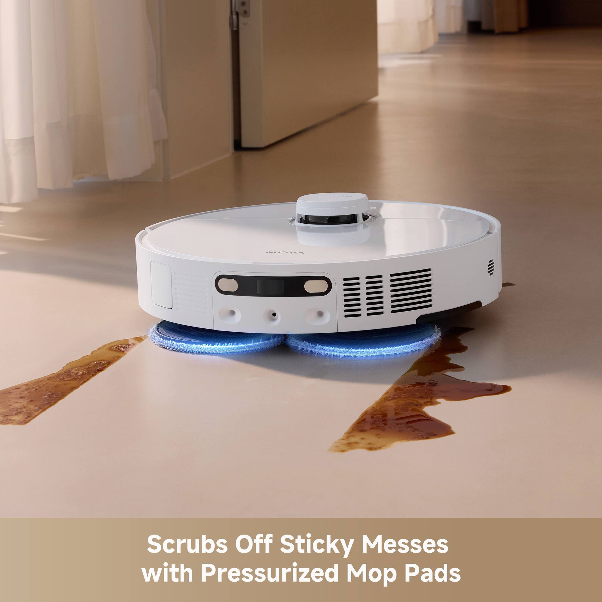Scrubs Off Sticky Messes with Pressurized Mop Pads