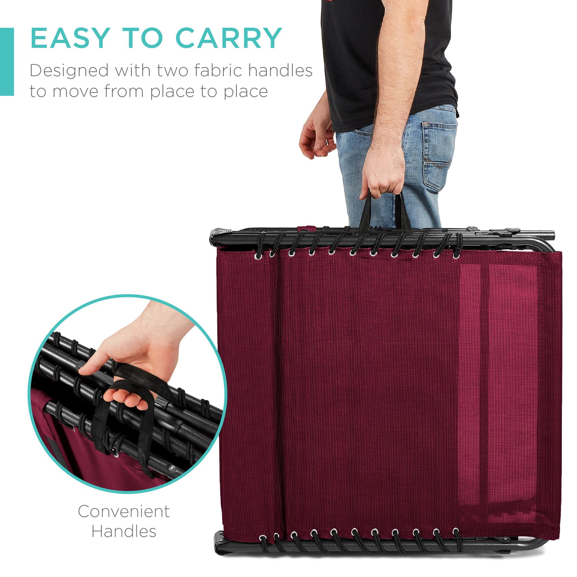 EASY TO CARRY  
Designed with two fabric handles to move from place to place  

Convenient Handles